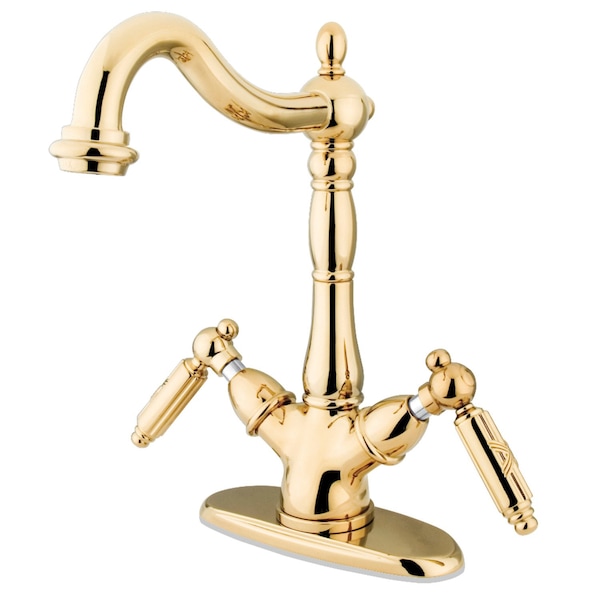 KS1492GL Vessel Sink Faucet, Polished Brass